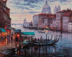 Henderson Cisz (b.1960) 'Crossing the Grand Canal'